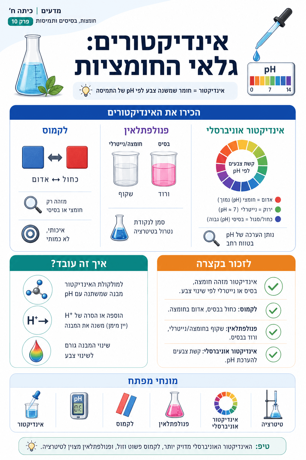 אינדיקטורים: גלאי החומציות - סיכום מלא ומפורט