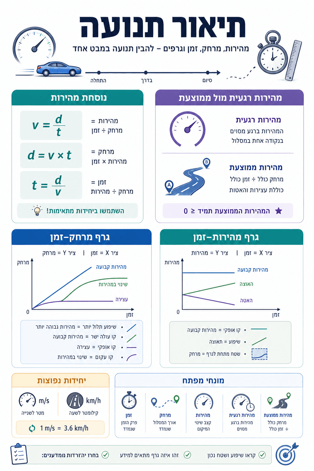 תיאור תנועה - סיכום מלא ומפורט