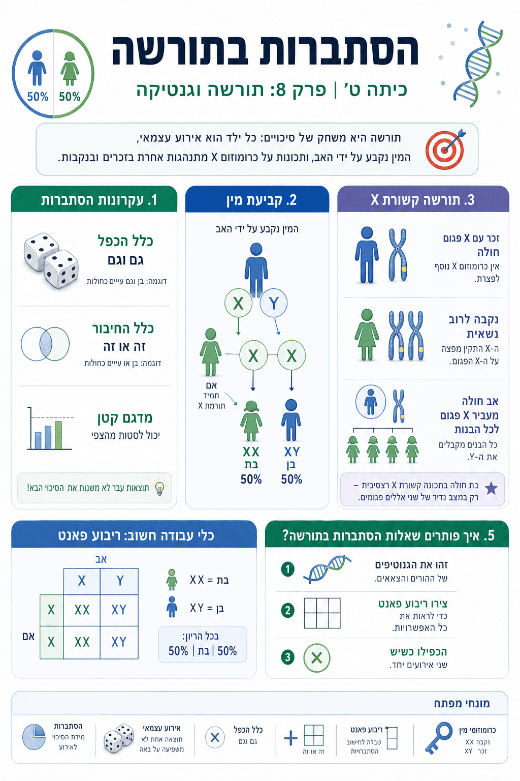 הסתברות בתורשה - סיכום מלא ומפורט