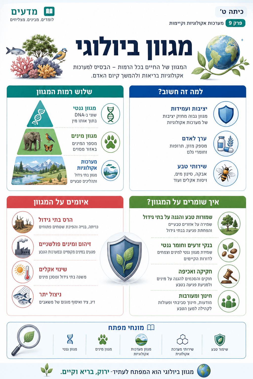מגוון ביולוגי - סיכום מלא ומפורט